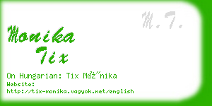 monika tix business card